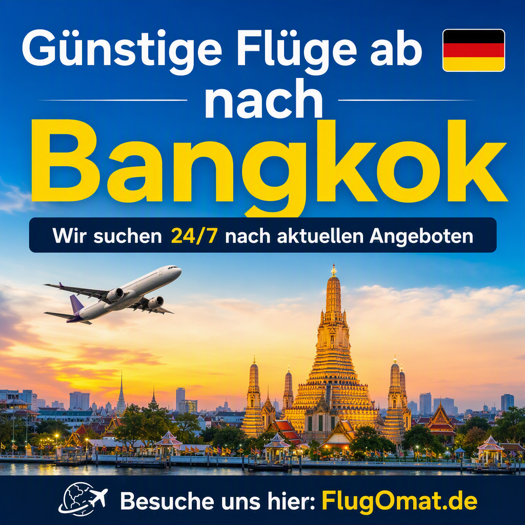Buche jetzt Deinen Flug nach Bangkok